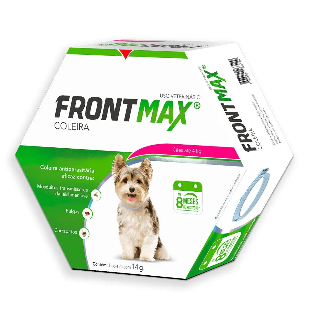 Coleira Antipulgas E Carrapatos Frontmax, Cães Até 4kg