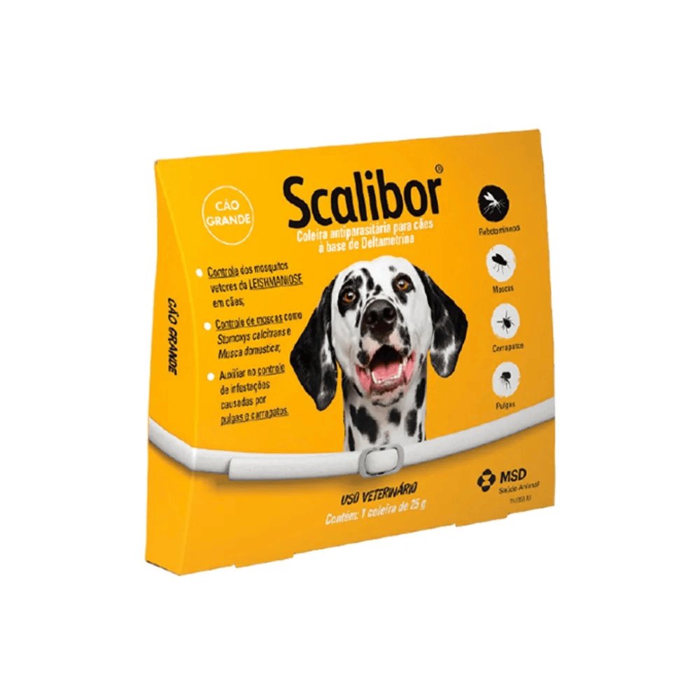 Coleira Antipulgas Scalibor Cães Grandes 65 Cm