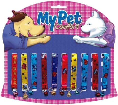 Coleira Para Gato Com Guizo Cart. 10 Und