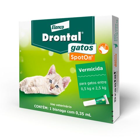 Drontal Spot On Gatos 0,5kg Até 2,5kg