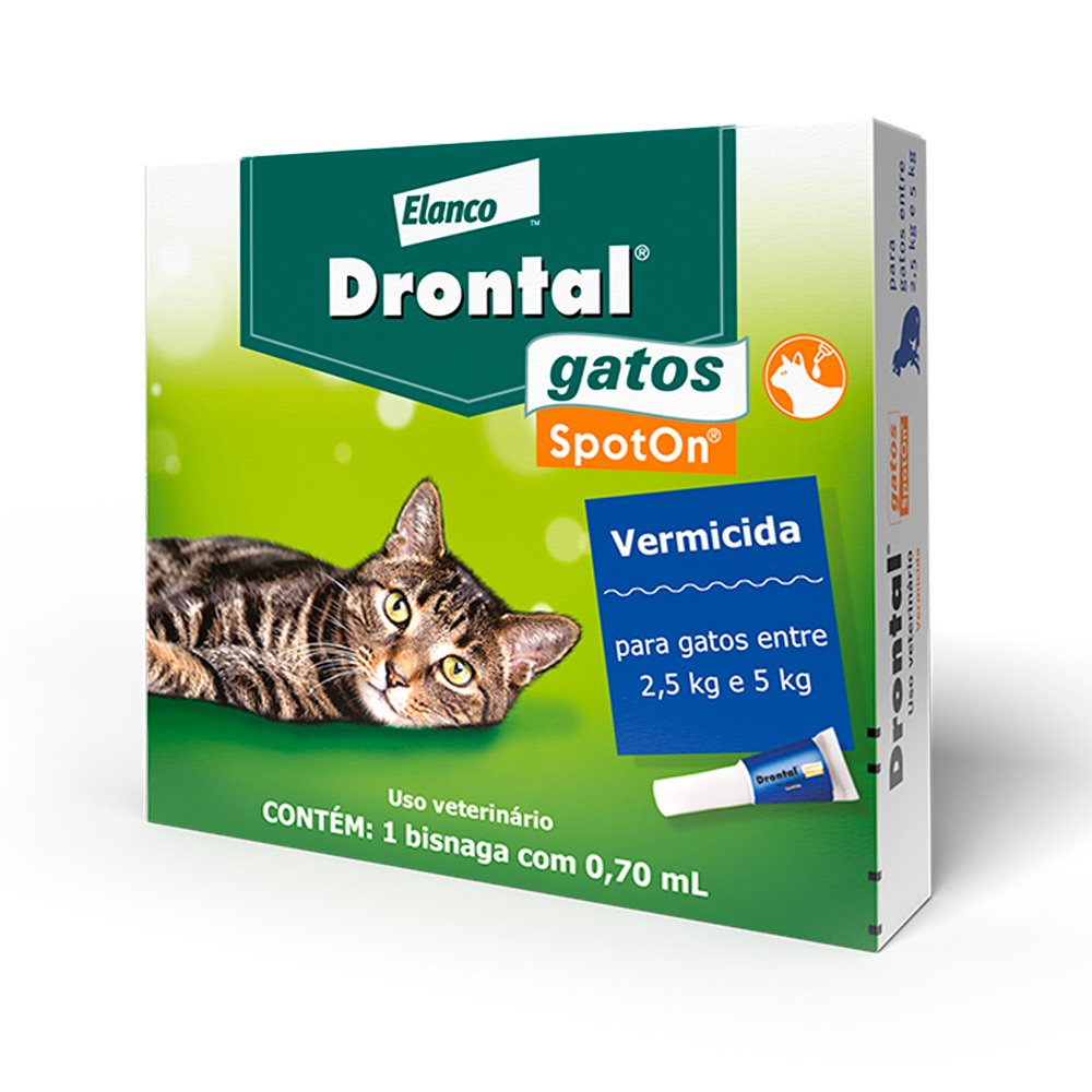 Drontal Spot On Gatos 2,5kg Até 5kg