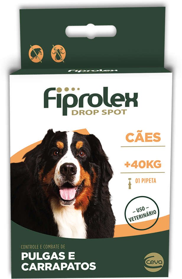 Antipulgas e Carrapatos Fiprolex Drop Spot para Cães Acima de 40kg, 4,02 mL
