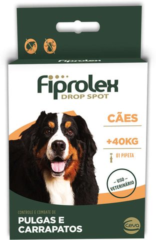 Antipulgas e Carrapatos Fiprolex Drop Spot para Cães Acima de 40kg, 4,02 mL