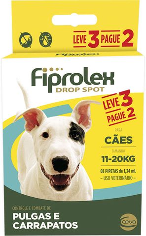 Fiprolex Cães 11 A 20kg, Combo