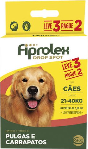 Fiprolex Cães 21 A 40kg, Combo