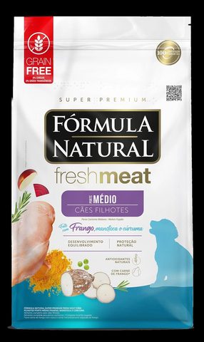 FÓRMULA NATURAL Fn Fresh Meat Filh Médio 12Kg