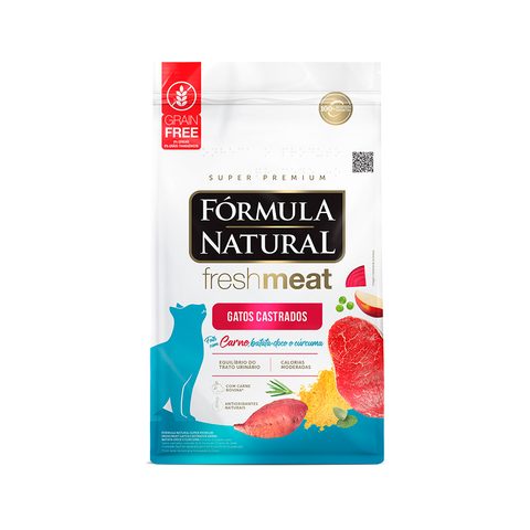 Ração Fórmula Natural Fresh Meat para Gatos Adultos Castrados Sabor Carne 1kg