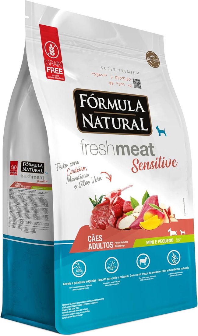Adimax Fórmula Natural Fresh Meat Sensitive Cães Adultos Portes Mini E Pequeno 7 Kg