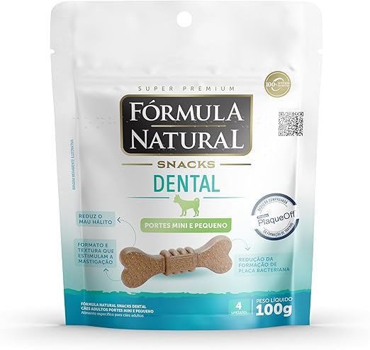 Snack Fórmula Natural Dental para Cães Porte Mini e Pequeno, 100 g