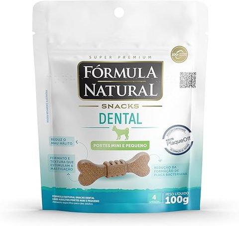 Snack Fórmula Natural Dental para Cães Porte Mini e Pequeno, 100 g