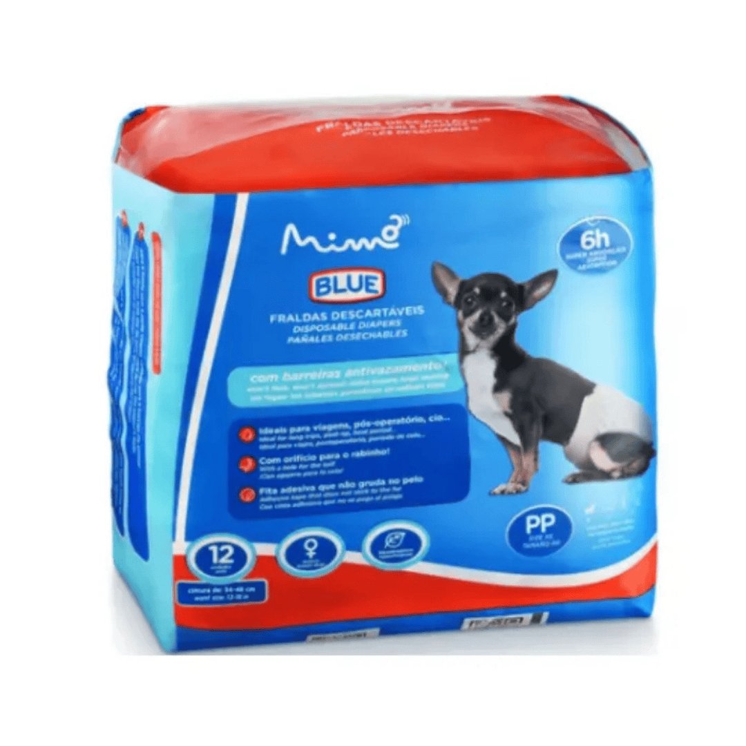 Fralda Higiênica Blue Fêmea Pp