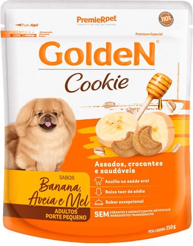 Golden Cookie Cães Adultos Banana Aveia E Mel 350gr