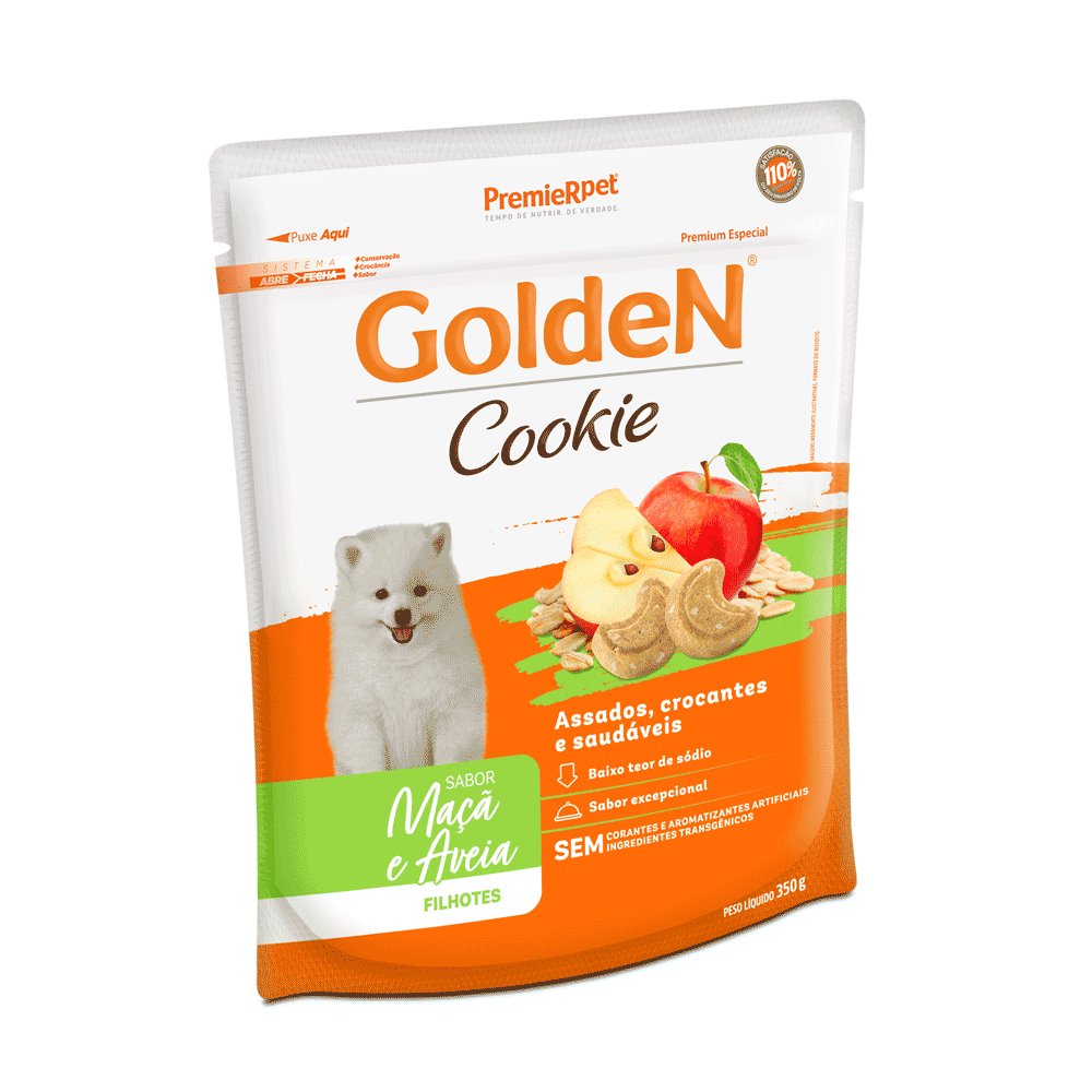 Golden Cookie Cães Filhotes Maçã E Aveia 350gr
