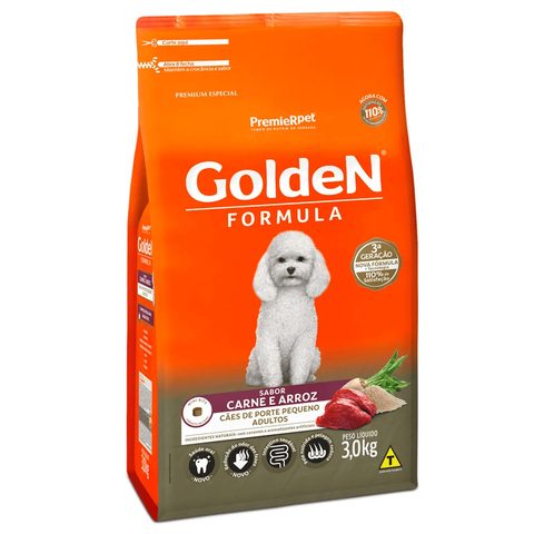 Golden Form Cães Adultos Mini Bits Carne 3kg