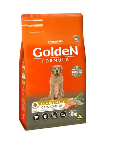 Golden Form Cães Adultos Salmão 3kg