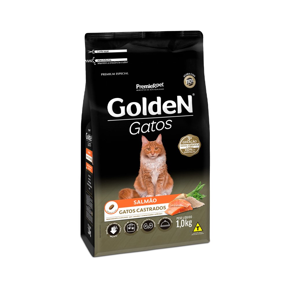 Golden Form Gatos Adultos Castrados Salmão 1kg