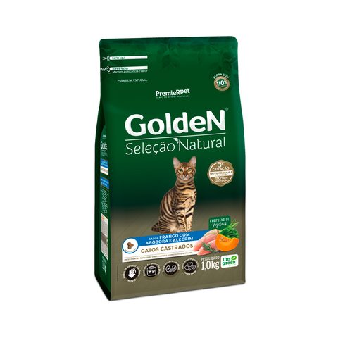 Golden Seleção Natural Gatos Castrados Abóbora 1kg