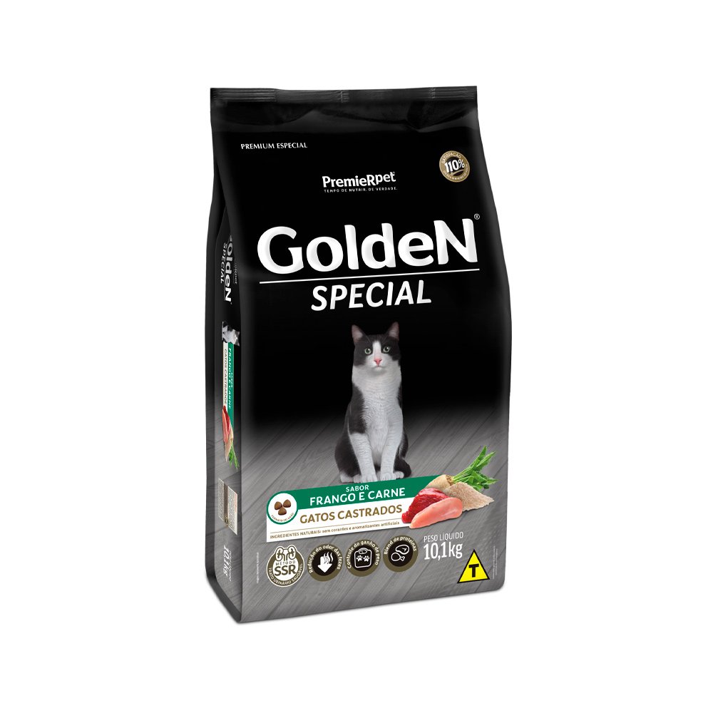 Golden Special Gatos Castrados Frango E Carne 10,1kg