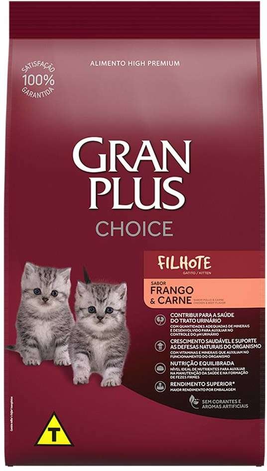 Gran Plus Choice Gato Filhote Frango E Carne 10,1kg