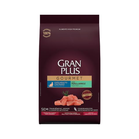 Gran Plus Gourmet Gatos Castrados Peru e Arroz 10,1kg