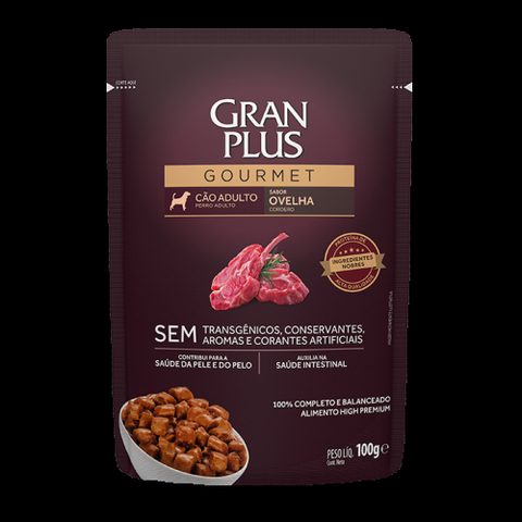 Gran Plus Gourmet Sachê Cão Adulto Ovelha 100g