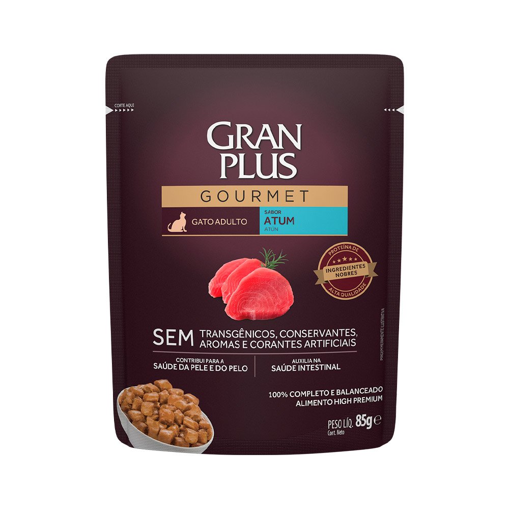 Gran Plus Gourmet Sachê Gato Adulto Atum 85gr