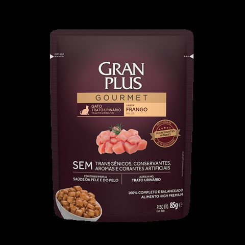 Gran Plus Gourmet Sachê Gato Trato Urinario Frango 85gr