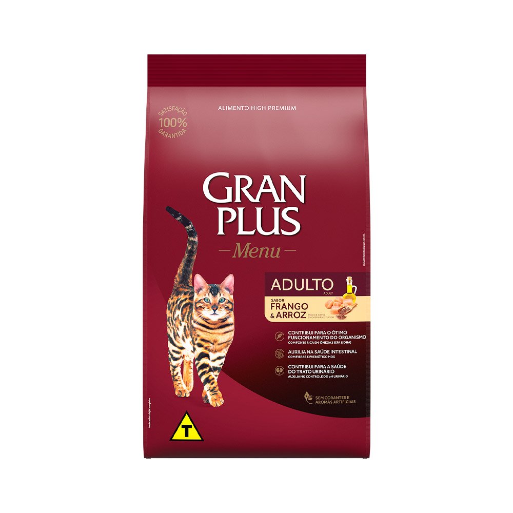 Gran Plus Menu Gato Adulto Frango e Arroz 3kg