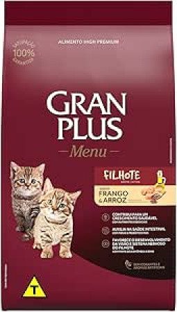 Gran Plus Menu Gato Filhote Frango e Arroz 3kg