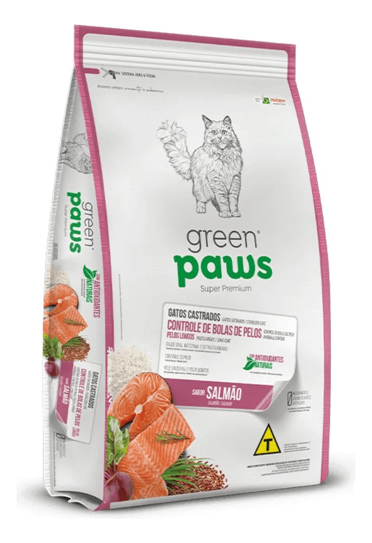 Green Paws Gatos Cast Salmão 10kg