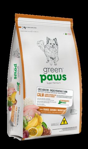 Ração Green Paws Raças Pequenas e Mini Frango, Banana e Maracujá, 10kg