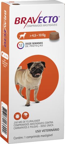 Bravecto 250 Mg 4,5 A 10 Kg