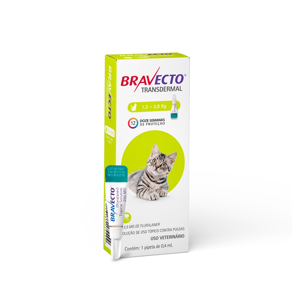 Bravecto Transdermal Gatos 112,5 Mg 1,2 A 2,8 Kg