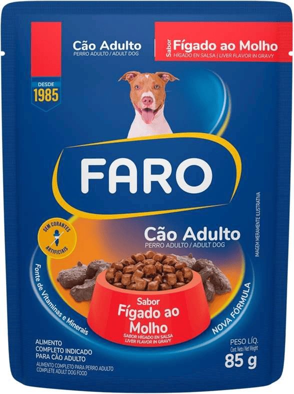 Ração Úmida Faro Figado ao Molho para Cães Adultos