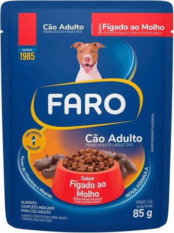 Ração Úmida Faro Figado ao Molho para Cães Adultos