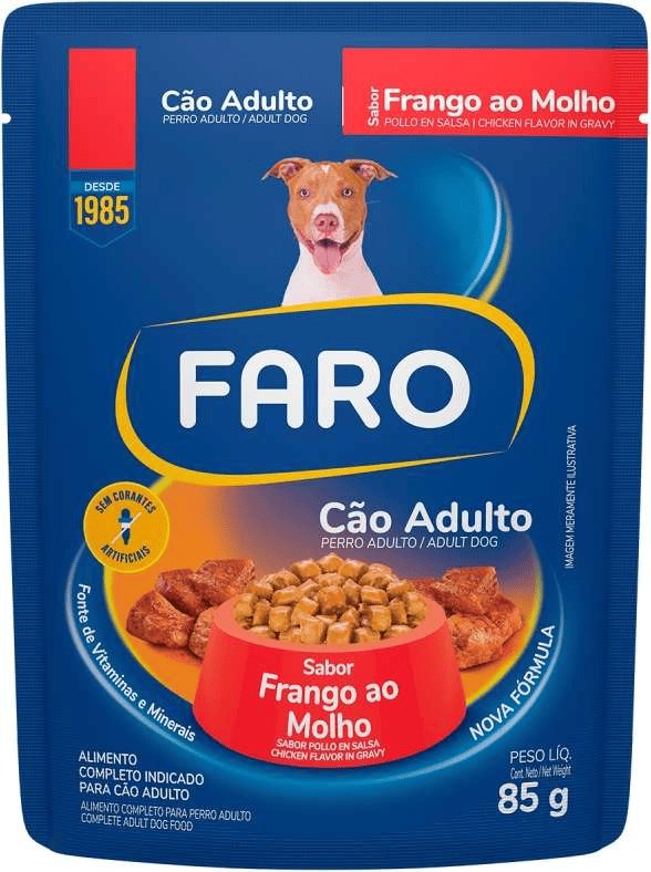 Ração Úmida Faro Frango ao Molho para Cães Adultos