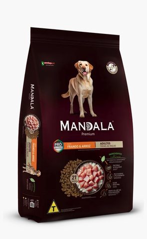 Ração Mandala Cães Adultos Frango e Arroz 10kg