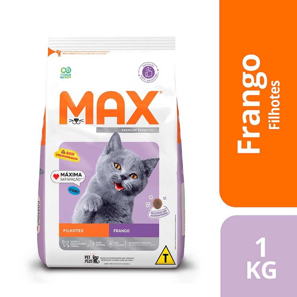 Ração Max para Gatos Filhotes Sabor Frango 1kg