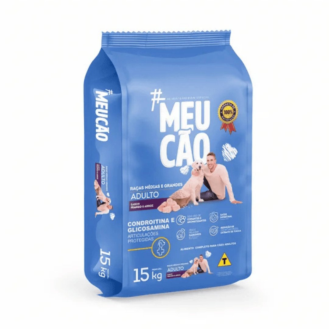 Ração Meu Cão Adulto Raças Médias e Grandes Frango e Arroz 15kg