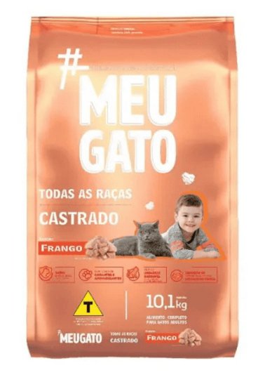 Ração Meu Gato Castrado Todas as Raças Frango, 10,1kg