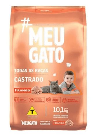 Ração Meu Gato Castrado Todas as Raças Frango, 10,1kg