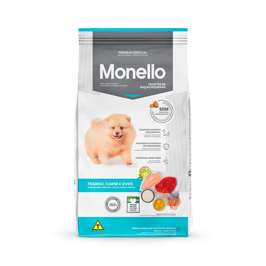 Monello Cães Filhotes Raças Pequenas Sem Corantes 1 Kg