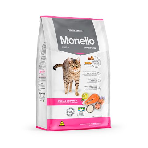 Monello Gatos Adultos Salmão E Frango 10,1 Kg