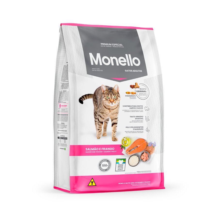 Monello Gatos Adultos Salmão E Frango 1kg