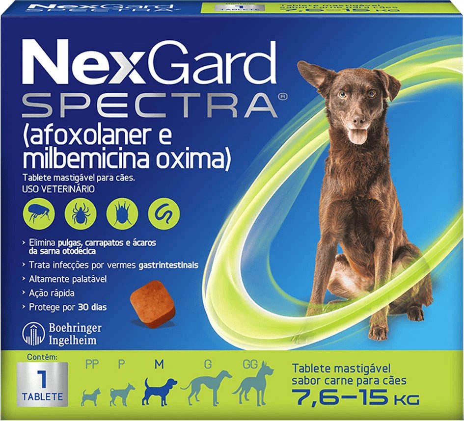 Nexgard Spectra Antipulgas E Vermífugo Cães De 7,6 Kg À 15