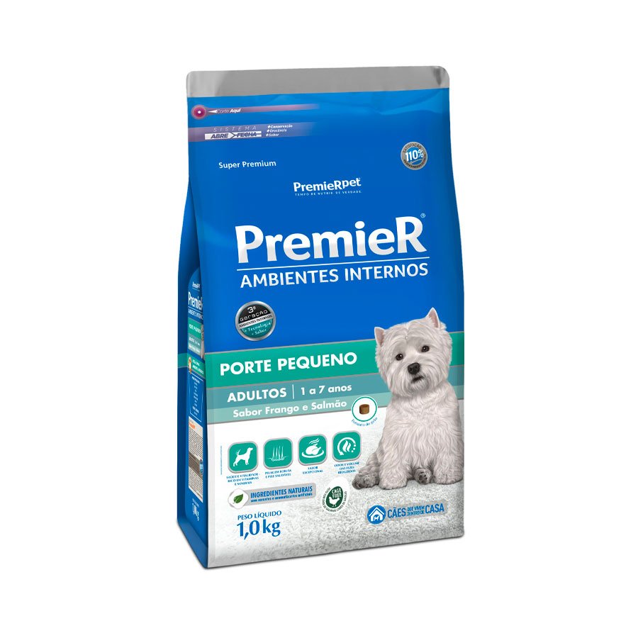 Premier Ambientes Internos Cães Adultos 1kg