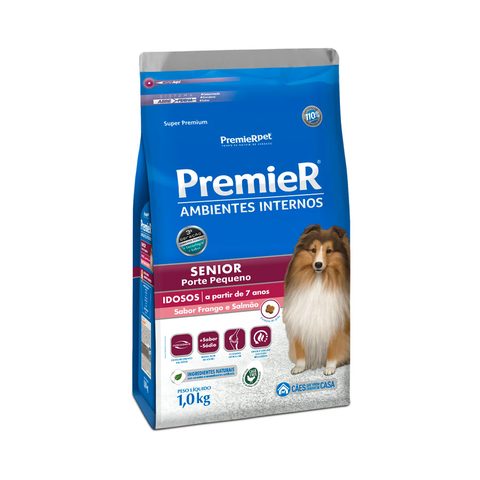 Premier Ambientes Internos Cães Adultos Senior 1kg