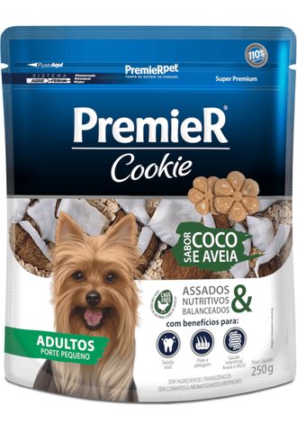 Premier Cookie Cães Adultos Raças Peq Coco E Aveia 250gr
