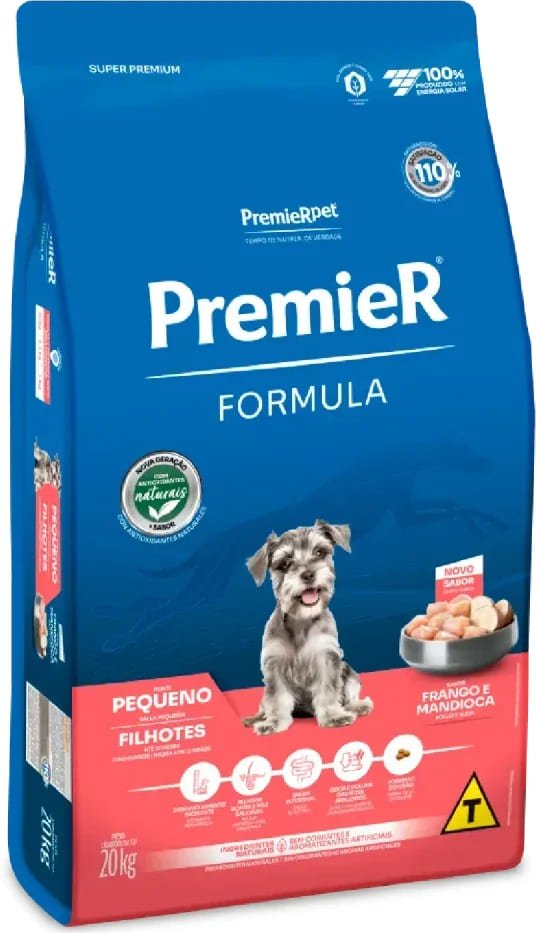Ração PremieR Fórmula para Cães Filhotes de Porte Pequeno Frango e Mandioca 20kg