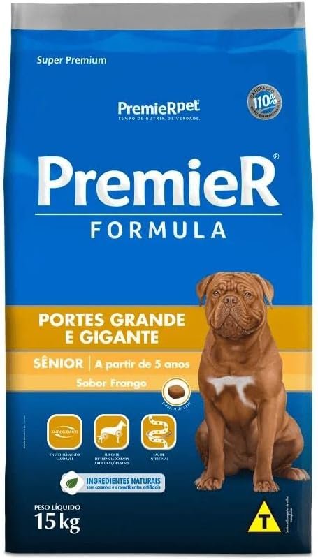 Ração Premier Fórmula Cães Raças Grandes e Gigantes Sênior Frango 15kg